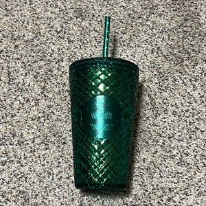 Starbucks 2023 Limited Edition Holiday Winter Green Bling Stud Cold Cup Tumbler